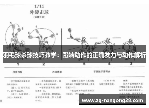 羽毛球杀球技巧教学：蹬转动作的正确发力与动作解析